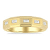 14kt Yellow Gold Geometric Diamond Band
