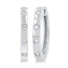 10kt White Gold Diamond Hoops