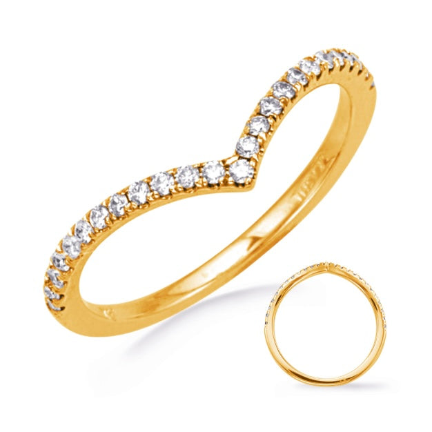 14kt Yellow Gold Contour Diamond Band
