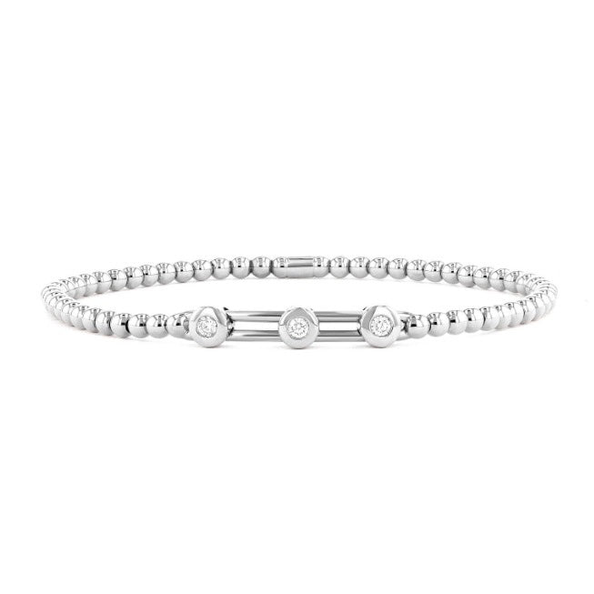18kt White Gold Stretch Diamond Bracelet