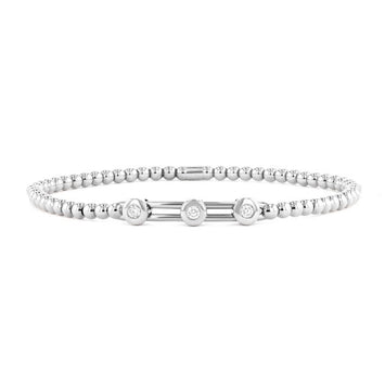 18kt White Gold Stretch Diamond Bracelet
