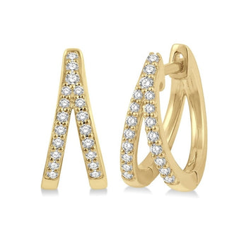 10kt Yellow Gold Split Huggies