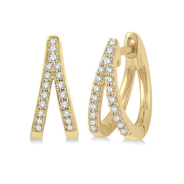 10kt Yellow Gold Split Huggies