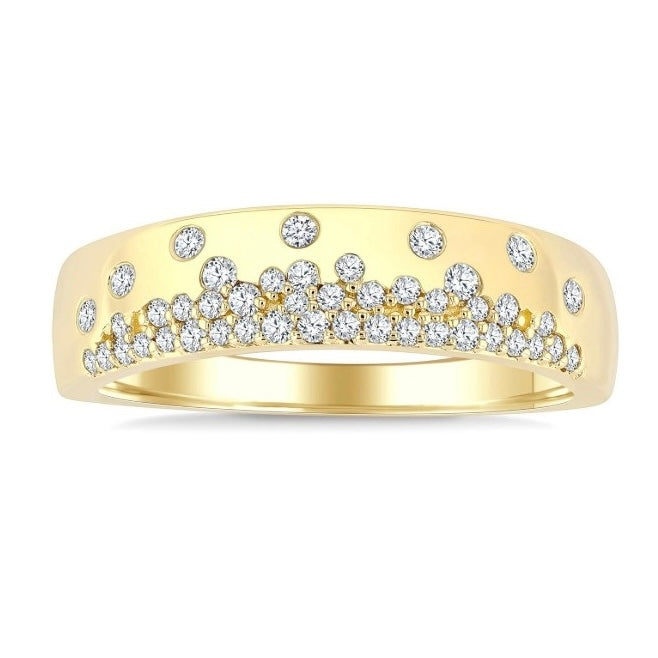 10kt Yellow Gold Mosaic Diamond Band