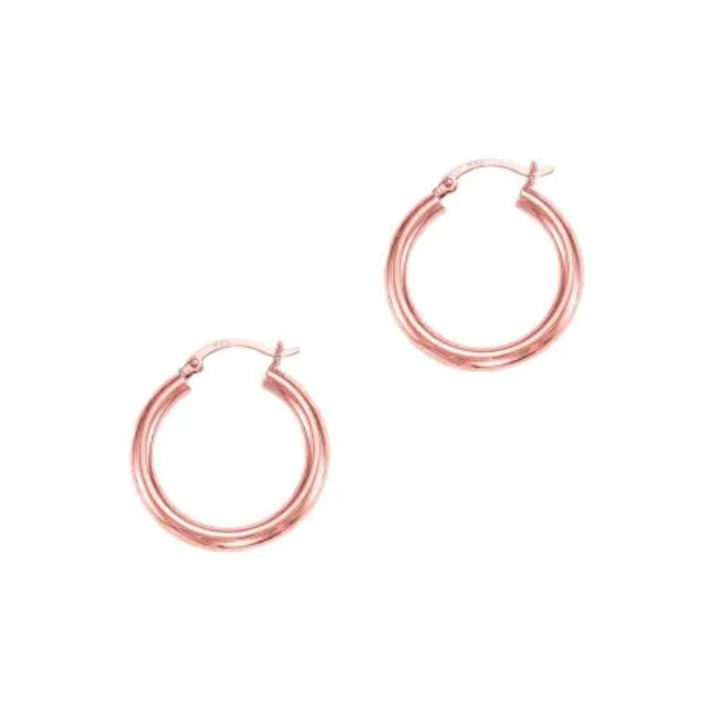 14kt Rose Gold Hoop Earings