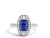 18kt White Gold Sapphire & Diamond Couture Fashion Ring