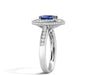 18kt White Gold Sapphire & Diamond Couture Fashion Ring