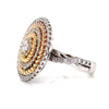 14kt Rose & White Gold Diamond Swirl Ring