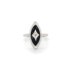 Estate 10kt White Gold Onyx Ring