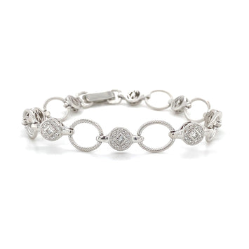 Estate 18kt White Gold Diamond Bracelet