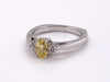 14kt White Gold Yellow Sapphire and Diamond Fashion Ring