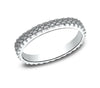 14kt White Gold Textured Stackable Band