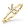10kt Yellow Gold Initial Stackable Ring "K"