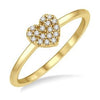 10kt Yellow Gold Heart Pavé Diamond Fashion Ring