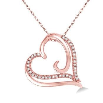 10kt Rose Gold Heart Pendant with Chain