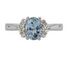 14kt White Gold Aquamarine and Diamond Fashion Ring