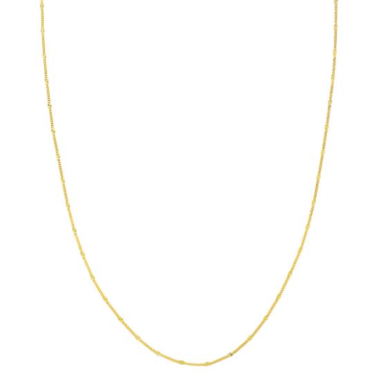 14kt Yellow Gold Saturn Chain 18"