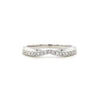 14kt White Gold Diamond Stackable Contour Band