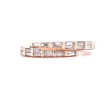18kt Rose Gold Baguette Diamond Band
