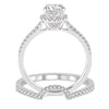 14kt White Gold Diamond Engagement Ring with Band