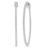 14kt White Gold Inside-Out Diamond Hoop Earrings