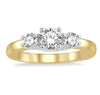 14kt Yellow Gold Past Present & Future Diamond Ring
