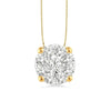 14kt White and Yellow Gold Lovebright Essential Diamond Solitaire Pendant
