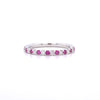 14kt White Gold Ruby and Diamond Band