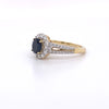14kt Yellow Gold Treated Sapphire and Diamond Fashion Ring