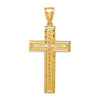 14kt Yellow Gold Diamond Cut Cross Pendant (chain not included)