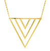 14kt Yellow Gold "V" Pendant with Chain