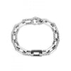 Sterling Silver Woven Rectangular Link Black Sapphire Bracelet by Phillip Gabriel
