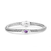 Sterling Silver Amethyst and White Sapphire Woven Bracelet by Phillip Gavriel
