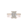 14kt White Gold Emerald Cut Engagement Ring