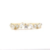 14kt Yellow Gold Baguette and Round Cut Diamond Stackable Band