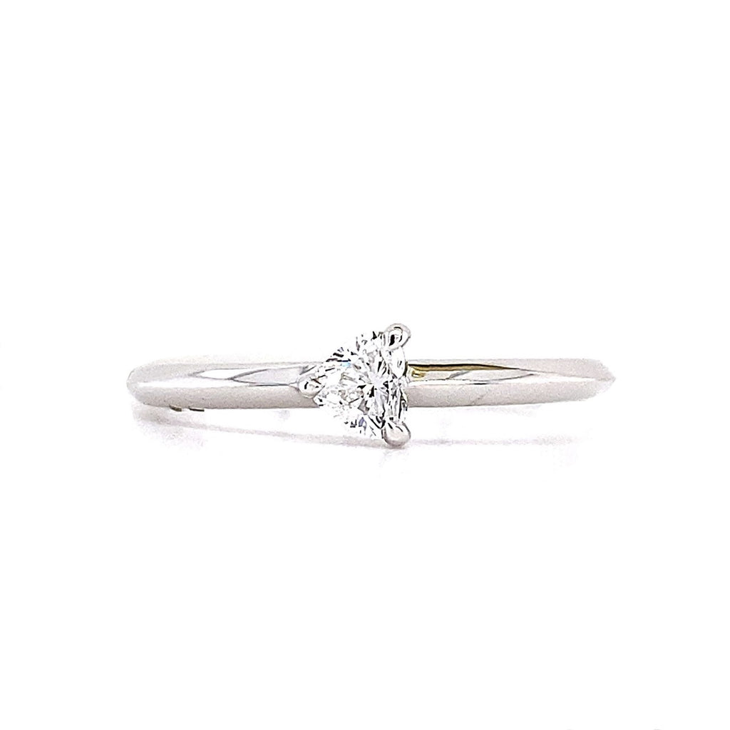 14kt White Gold Heart Cut Diamond Engagement Ring