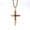 14kt Yellow & Rose Gold Patterned Cross Pendant (chain NOT included)