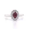 14kt White Gold Ruby and Diamond Fashion Ring