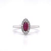 14kt White Gold Marquise Ruby and Diamond Fashion Ring