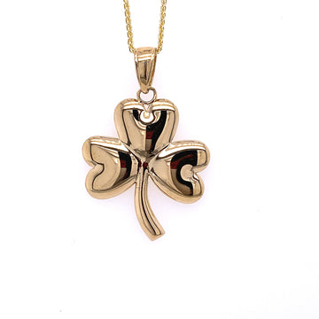 14kt Yellow Gold Shamrock Pendant (Chain Not Included)