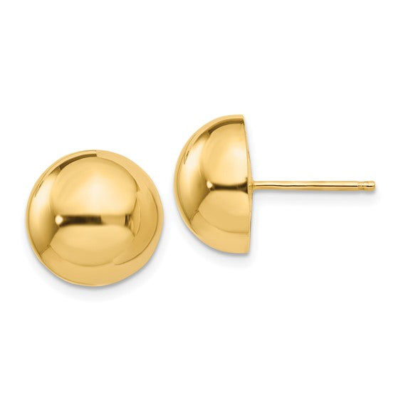 14kt Yellow Gold Half-Sphere Stud Earrings
