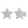 10kt White Gold Diamond Star Ear Studs