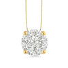 14kt Yellow Gold Diamond Illusions Pendant with Chain