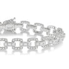 18kt White Gold Baguette and Round Diamond Couture Bracelet