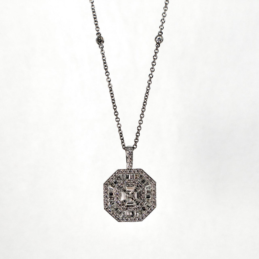 18kt White Gold Diamond Pendant (Chain not included)