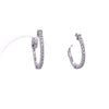 14kt White Gold Diamond Ear Hoops