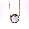14kt Yellow Gold Green Amethyst Pendant Necklace with Chain