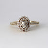 14kt Yellow Gold Double Halo Diamond Engagement Ring