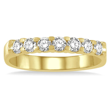 14kt Yellow Gold Diamond Stackable Band