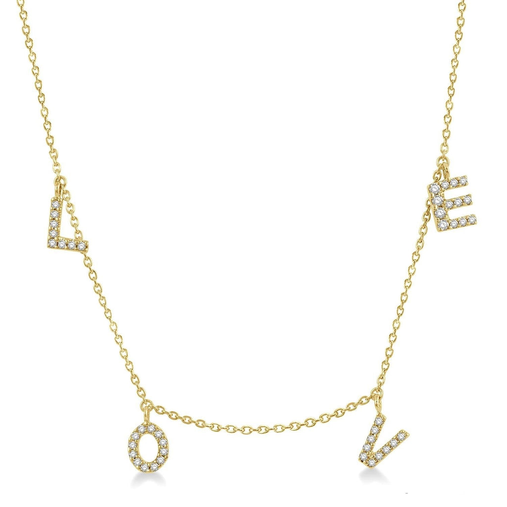 14kt Yellow Gold Layering "Love" Necklace